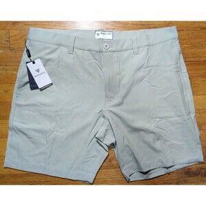 New Maelreg Performance Proflex Mens Shorts Grey Size 36x7 Sun Smart Stretch